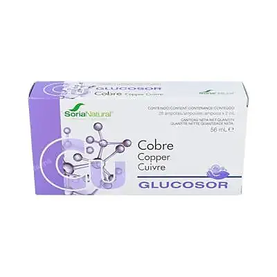 Glucosor cobre 28 ampollas, Soria Natural
