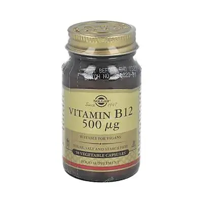 Vitamina b12 500ug 50 cápsulas, Solgar