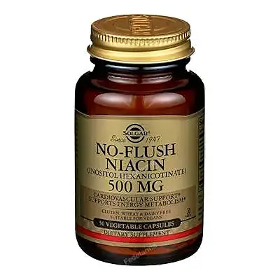 Niacina no ruborizante 500 mg 50 cápsulas vegetales, Solgar