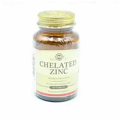 Zinc quelado 100 comprimidos, Solgar