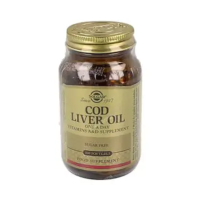 Aceite hígado de bacalao (cod liver oil) b 100 cápsulas, Solgar