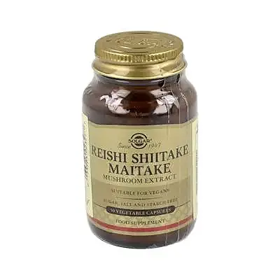 Reishi shiitake maitake 50 cápsulas, Solgar