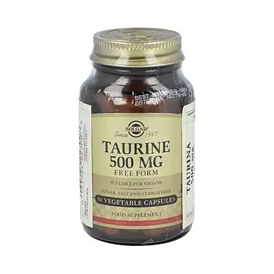 Taurina 500 mg 50 cápsulas vegetales, Solgar