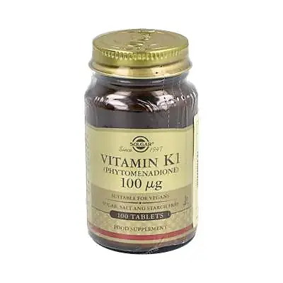 Vitamina K natural 100 mcg 100 comprimidos, Solgar