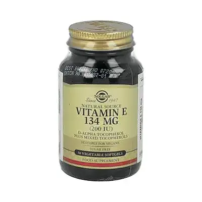 Vitamina e 200UI (134 mg) blanda veg 50 cápsulas, Solgar