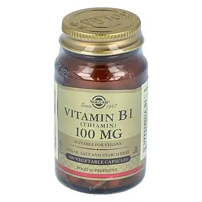 Vitamina B1 100 mg 100 cápsulas, Solgar