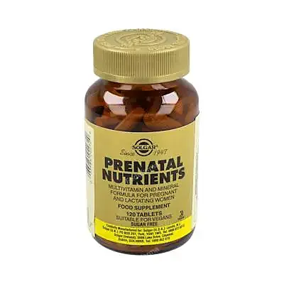 Nutrientes prenatales 120 comprimidos, Solgar