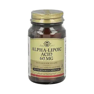 Ácido alfa lipoico 60 mg 30 cápsulas vegetales, Solgar