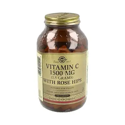 Vitamina C 1500 mg rose hips 180 comprimidos, Solgar