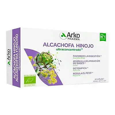 Arkofluido alcachofa+hinojo BIO 20 ampollas, Arkopharma