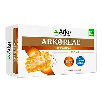 Arkoreal jalea real 1500 mg sin azúcar 20 ampollas, Arkopharma