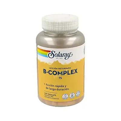 B complex accion retardada 75 mg 100 cápsulas, Solaray