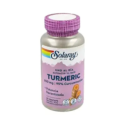 Turmeric 600 mg 30 cápsulas, Solaray