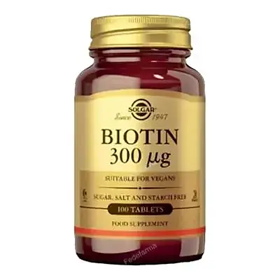 Biotin 300 mcg 100tb, Solgar
