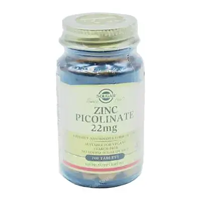 Zinc picolinato 22 mg 100 comprimidos, Solgar