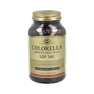 Chlorella (de pared celular rota) 100 cápsulas vegetales, Solgar