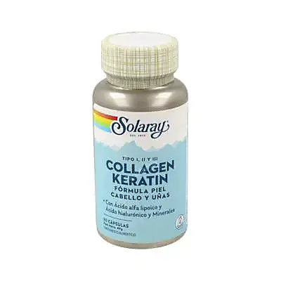 Collagen keratin 60 comprimidos, Solaray