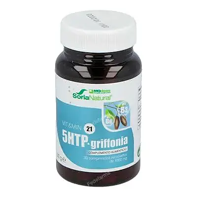 Griffonia 5 htp 1000 mg 30 comprimidos, Soria Natural