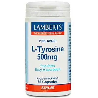 L-tyrosina 500 mg 60 cápsulas, Lamberts