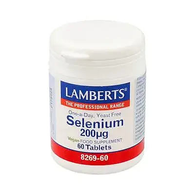 Selenio 200ug 60 tabs, Lamberts