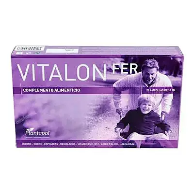 Vitalon fer (j. real+hierro+oligoelementos) 20 ampollas, Plantapol
