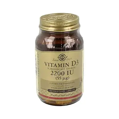 Vitamina d3 2200 100 cápsulas, Solgar