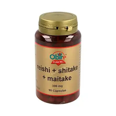 Reishi shitake maitake 90 cápsulas, Obire