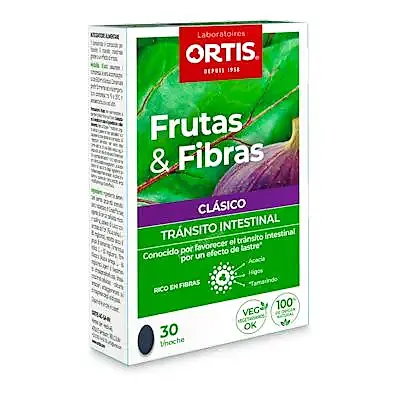 Frutas y fibras clasico 30 comprimidos, Ortis
