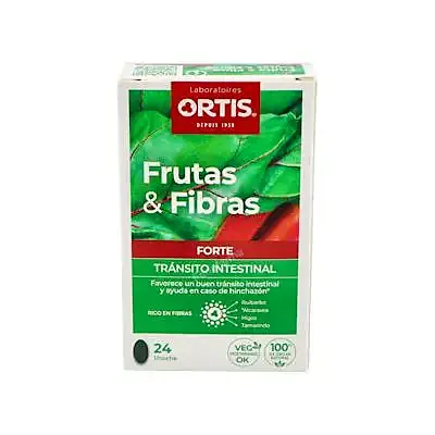 Frutas y fibras forte 24 comprimidos, Ortis