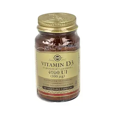 Vitamina D3 4000ui (100 mcg) 60 cápsulas vegetales, Solgar
