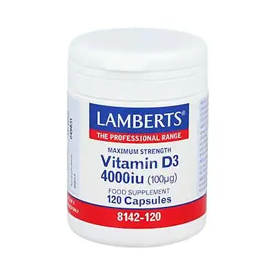 Vitamina d3 4000iu 120 cápsulas, Lamberts