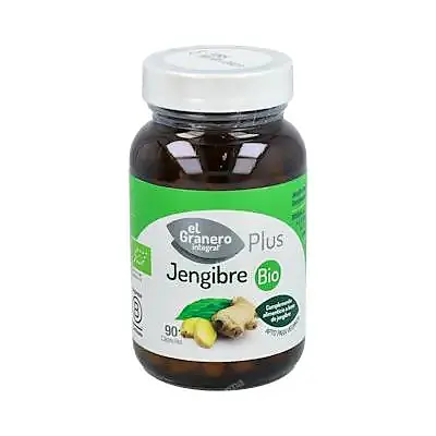 Jengibre 500 mg BIO 90 cápsulas, El Granero