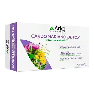 Arkofluido cardo mariano BIO 20 ampollas, Arkopharma