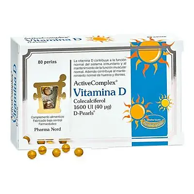 Activecomplex vitamina D 40 mcg 1600UI 80 perlas, Pharma Nord