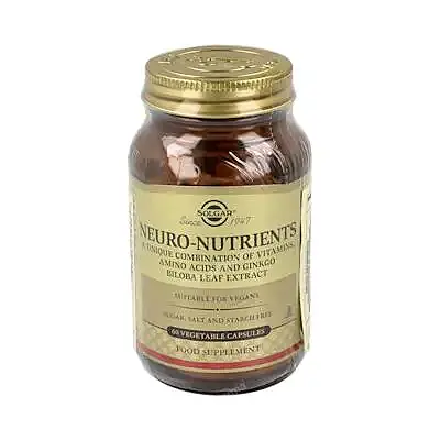 Neuro nutrients 60 cápsulas vegetales, Solgar