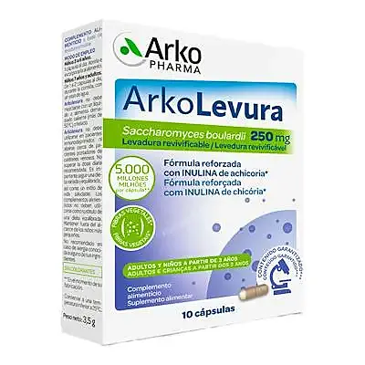 Arko levura 250 mg 10 cápsulas, Arkopharma