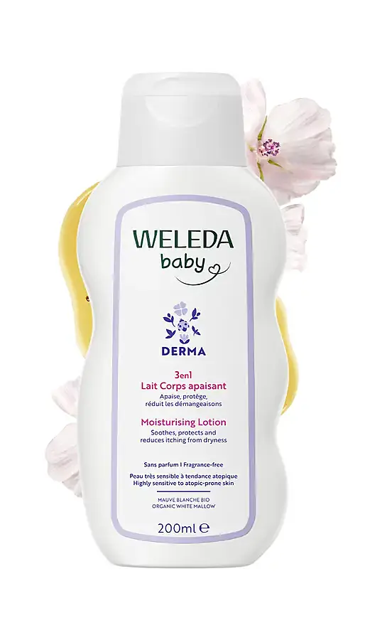 Leche corporal malva blanca bebe-derma 200 ml, Weleda