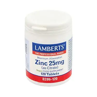 Zinc citrato 25 mg 120 comprimidos, Lamberts