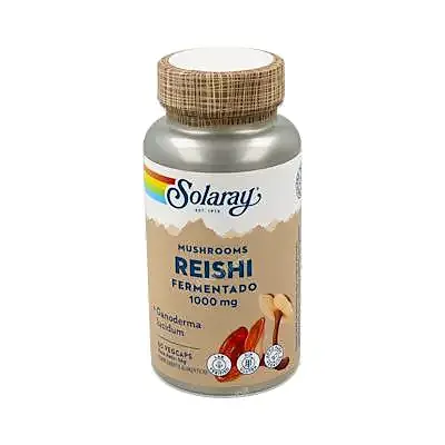 Fermented reishi 1000 mg 60 cápsulas vegetales, Solaray