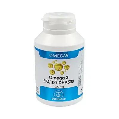 Omega 3 epa 100-dha 500 1000 mg 120 cápsulas, Equisalud