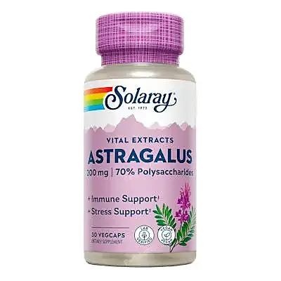 Astragalus root extract 200 mg 30 cápsulas vegetales, Solaray