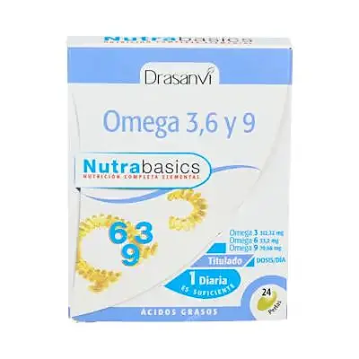 Omega 3-6-9 1000 mg nutrabasicos 24 perlas, Drasanvi