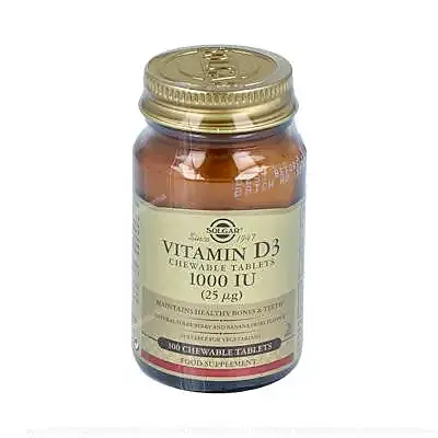 Vitamina d3 mil 100c masticables solg, Solgar