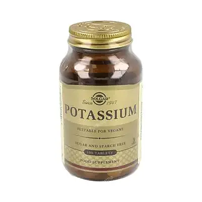 Gluconato de potasio 99 mg 100 comprimidos, Solgar