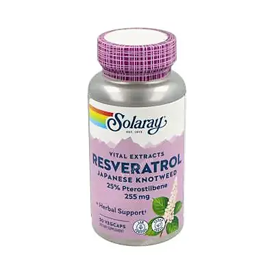 Super resveratrol 250 mg 30 cápsulas, Solaray