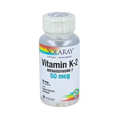 K2 MENAQUINONE7 30 cápsulas, Solaray