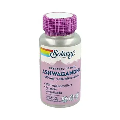 Ashwagandha 470 mg 60 cápsulas, Solaray