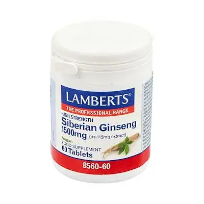 Ginseng siberian 1500 mg 60 comprimidos, Lamberts