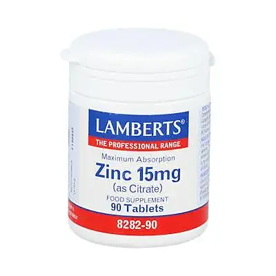Zinc citrato 15 mg 90 comprimidos, Lamberts