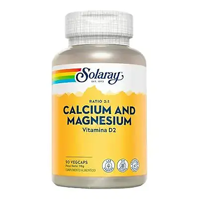 Calcium+magnesium 2:1 90 cápsulas, Solaray